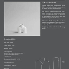 Ваза Cobra Uno Mini Bubble White от 101 Copenhagen