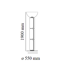 Торшер Noctambule 2/3 от Flos