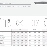 Уличный зонт Ocean Master MAX Classic Cantilever от Tuuci