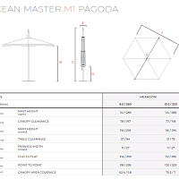 Уличный зонт Ocean Master M1 Pagoda от Tuuci