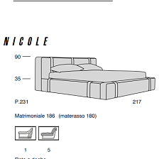 Кровать Nicole от Mascheroni