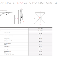 Уличный зонт Ocean Master MAX Zero Horizon Cantilever от Tuuci