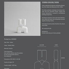 Ваза Cobra Double mini Bubble White от 101 Copenhagen