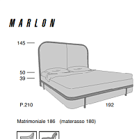 Кровать Marlon от Mascheroni