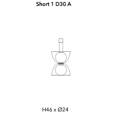 Подвесной светильник Gems Short 1 D30 A от Penta