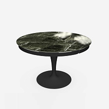 Раздвижной обеденный стол Eclipse MG04 – Marble Glass Verde alpi lucido от Ozzio Italia