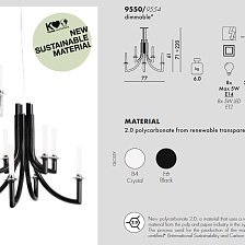 Люстра Khan Black от Kartell