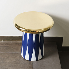 Журнальный столик T-table Tall white / Dark blue graphics от Bosa