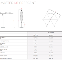 Уличный зонт Ocean Master M1 Crescent от Tuuci