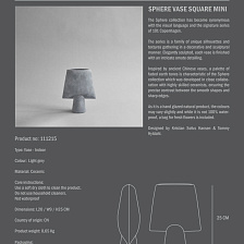 Ваза Sphere Square Mini Light Grey от 101 Copenhagen