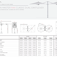 Уличный зонт Ocean Master MAX Classic Dual Cantilever от Tuuci