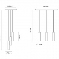 Подвесной светильник Tubular Bells 3 от United Alabaster