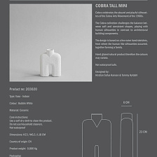 Ваза Cobra Tall Mini Bubble White от 101 Copenhagen