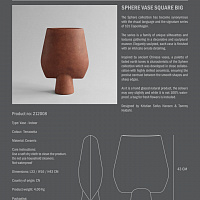 Ваза Sphere Square Big Terracotta от 101 Copenhagen