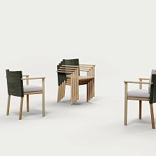 Уличный стул Stackable Dining Armchair Giro от Kettal