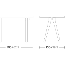 Стол High Table 160 Teak Legs от Kettal