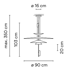 Люстра Flamingo 1550 Graphite от Vibia