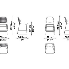 Барный стул Crinoline от Maxalto