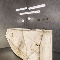 Стойка регистрации с подсветкой Polygonal Reception Desk RD-7600 от United Alabaster