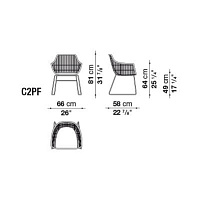 Уличный стул Crinoline от Maxalto