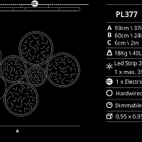 Потолочный светильник Luna PL377 от Serip