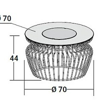 Журнальный столик Atollo 70 Anodic Bronze от Flou