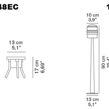 Торшер для улицы и дома Fresnel от Oluce