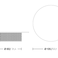 Уличный журнальный столик Centre Table D135 от Kettal