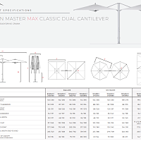 Уличный зонт Ocean Master MAX Classic Dual Cantilever от Tuuci