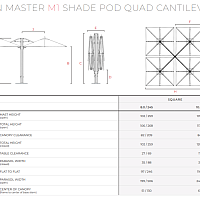 Уличный зонт Ocean Master M1 Shade Pod Cantilever от Tuuci