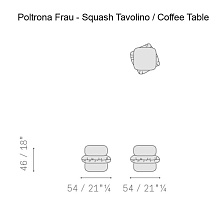 Журнальный столик Squash SC 254 Steel Blue от Poltrona Frau