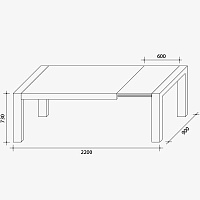 Раздвижной стол Dueci от Lema