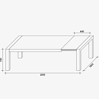 Раздвижной стол Dueci от Lema