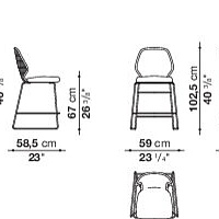 Уличный стул Crinoline от Maxalto