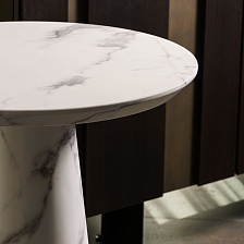 Журнальный столик Disc Marble Look White от Polspotten