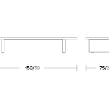 Уличный журнальный столик Centre Table KS7L01100 от Kettal