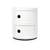 Прикроватная тумбочка Componibili (2 секции) white Glossy / Matt от Kartell